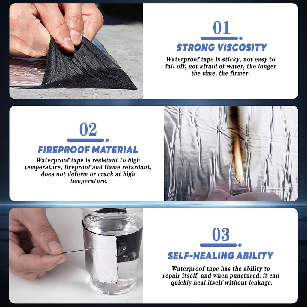 Cinta impermeable autoadhesiva de asfalto 5CM X 2.5M - additional image 13